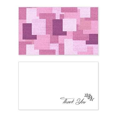Imagem de Tecido de malha de linho roxo quadrado cartão de agradecimento aniversário aniversário saudação casamento agradecimento