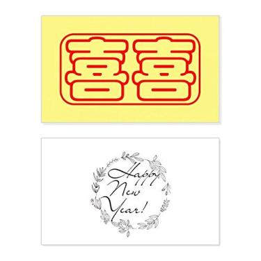 Imagem de Wedding Celebrate Chinese Wish Words Xi New Year Festival Greeting Card Bless Message Gift