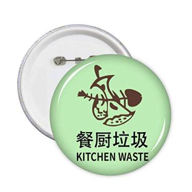 Imagem de Placa de Resíduos de Comida para Cozinha, Emblema de Botão Emblema Acessório Decoração 5 peças
