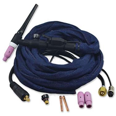 Imagem de RIVERWELD WP17 WP-17FV Lanterna de soldagem Tig de 12 pés 150 Amp completa com cabeça flexível e de válvula