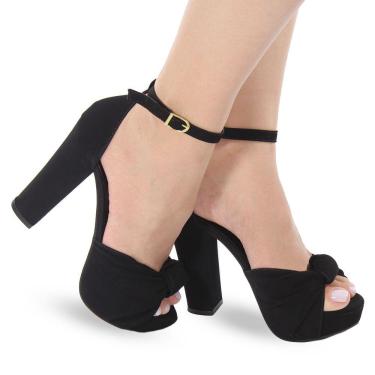 Imagem de Sandália Modarpe Meia Pata Salto Grosso Nozinho M56