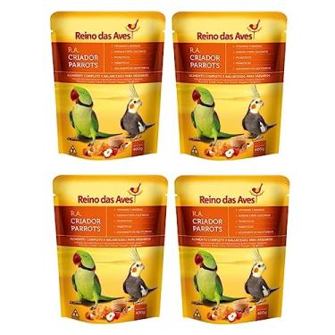 Imagem de Kit Com 4 Farinhadas RA Criador Parrots 400g Para Calopsitas Agapornis Periquitos Ring Neck - Reino Das Aves