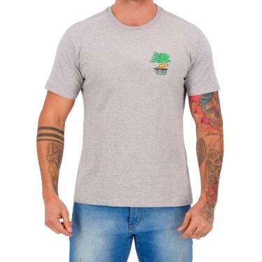 Imagem de Camiseta New Balance Masculina Essentials Logo Roots Cinza Mescla-Masculino
