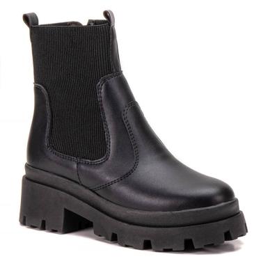 Imagem de Bota Feminina Tratorada Chelsea Elástico Confortável Moderna