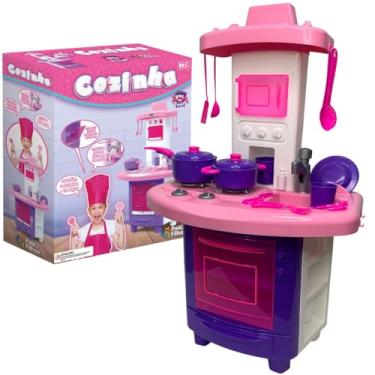 Imagem de Cozinha Kit Infantil Brinquedo Sai Água Com Fogão Completa
