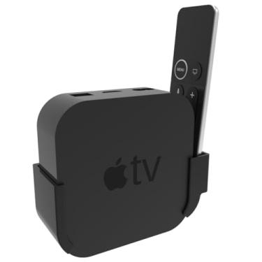 Imagem de Suporte para Fixar Seu Box e Controle na Parede Compatível Com Apple Tv 4k e Controle Remoto