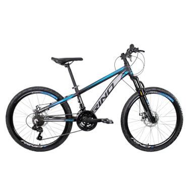 Imagem de Bicicleta Aro 24 Rino Everest 21v Freio A Disco Câmbios Shimano - Preto/Prata/Azul