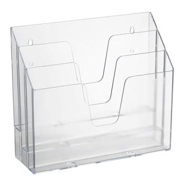 Imagem de Acrimet Organizador de Escritório para Pastas com 3 Divisões Horizontal, Cristal, 860.1