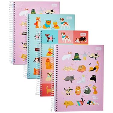 Imagem de Kit de Cadernos, Tilibra, Universitário, 10 Matérias, Capa Dura, Hug Me, 160 Folhas, Pacote com 4