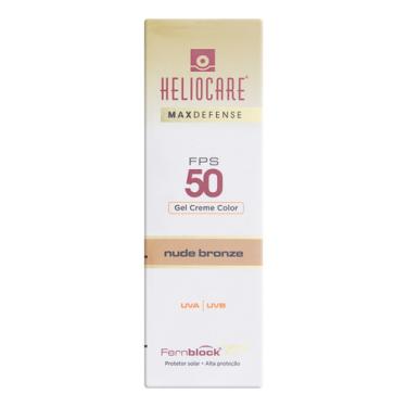 Imagem de Protetor Solar Gel-creme Color Fps 50 Nude Bronze Heliocare Max Defense Caixa 50g Protetor Solar Facial