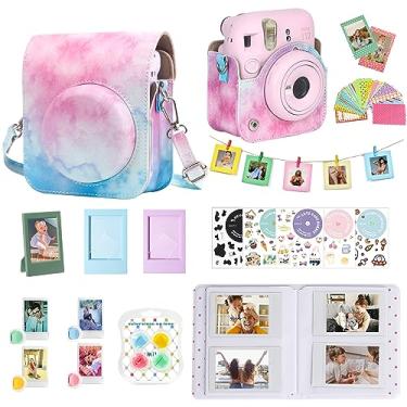 Imagem de WOGOZAN Kit de acessórios para câmera instantânea Fujifilm Instax Mini 12 + álbum para mini filme de 7,6 cm + filtros de cor + álbum de fotos e molduras + moldura para pendurar na parede + adesivo DIY