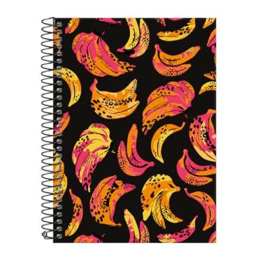 Imagem de Caderno Colegial Capa Dura Tropícal Bananas Preta 10 Mat
