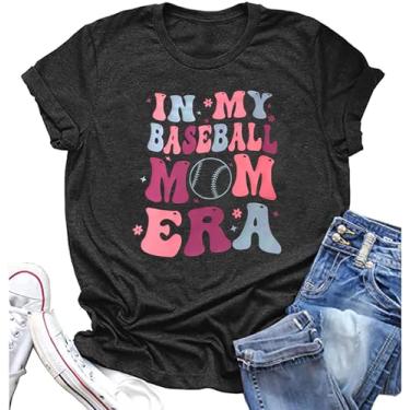 Imagem de Camiseta Soccer Mom Women in My Soccer Mom Era, futebol, beisebol, mamãe, manga curta, casual, verão, férias, Cinza escuro - 2W, M