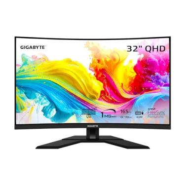 Imagem de GIGABYTE Monitor M32QC 81.3 cm 165Hz 1440P QHD -KVM Gaming -Monitor, 2560 x 1440 VA, Tempo de resposta de 1ms (MPRT), 94% DCI-P3, 1x DisplayPort 1.2 (HDR Ready), 2x HDMI 2.0, 3x USB 3.0, 1x USB Tipo-C
