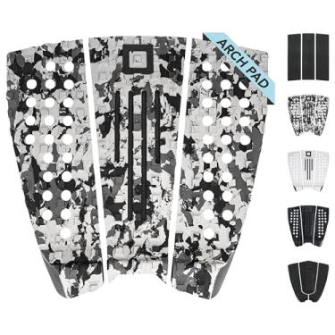 Imagem de Surf Squared Almofada de tração de prancha de surfe de 3 peças – Opções de arco, plano e frontal para máxima aderência – Adesivo forte 3M – Serve para shortboards, peixes, longboards, SUPs e