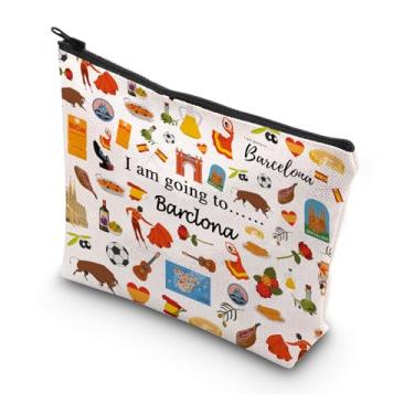 Imagem de WSNANG Bolsa de viagem de Barcelona para presente de viagem Barcelona Bolsa de lembrança de viagem Barcelona Bolsa de viagem para lua de mel espanhola Barcelona, Bolsa Barcelona, One Size, Moderno