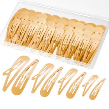 Imagem de 40 grampos de cabelo de pressão para mulheres, presilhas de cabelo grandes de metal com caixa de armazenamento, acessórios de grampos de cabelo antiderrapantes para mulheres, meninas, crianças - 4,8