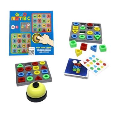 Imagem de Jogo Tabuleiro GeoMetric Educativo Infantil Pedagógico