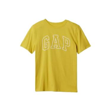 Imagem de GAP Camiseta de manga curta com logotipo para meninos, Amarelo brilhante, P