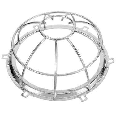 Imagem de Healvian Capa de proteção de cabeça de aspersor de incêndio, protetor de fio de alarme de fumaça com fio, bloqueador de teia de aço para mini detectores de fumaça, suporte embutido, protetor de fio