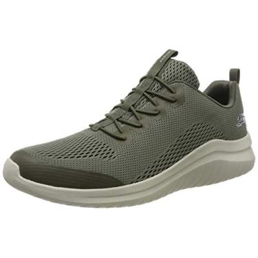 Imagem de Tênis masculino de cano baixo Skechers, Green (Olive Engineered Mesh/Synthetic/Trim Old), 13