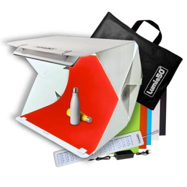 Imagem de Mini Estúdio Fotográfico Lumia50 com 9.000Lumens - 50cm - Ultra Potente - 5 Fundos