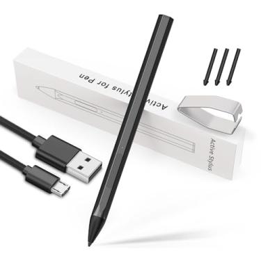 Imagem de Caneta Stylus para Microsoft Surface Pro 11/10/9/X/8/7/6/5/4/3, Surface Go/Go2/Go3, Book3/2/1, Surface Laptop 7/6/5/4/3/2/1, Studio 2 (preto)