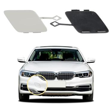 Imagem de Capa de gancho de reboque para para-choque dianteiro de carro compatível com edição de luxo BMW 5 2017 2018 2019 2020 G30 G31 518 520 525 530 535 540 Tampa de reboque 51117427448 Tampa pequena de