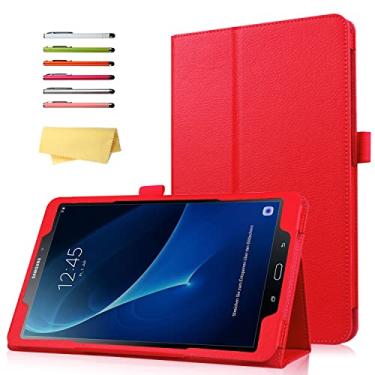 Imagem de UUcovers Capa para tablet Samsung Galaxy Tab A de 10,1 polegadas 2016 modelo antigo (SM-T580/T585/T587) (Versão SEM S Pens), suporte fólio, proteção total de couro PU à prova de choque com suporte