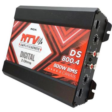 Imagem de MÓDULO SOM NTV DS800.4 DIGITAL 800W RMS 4 CANAIS 2 OHMS amplificador d