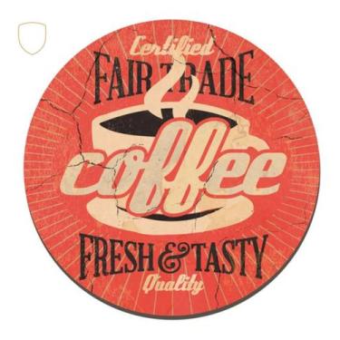 Imagem de Quadro Placa De Decoração Cantinho Do Café Coffee Vermelha - RK