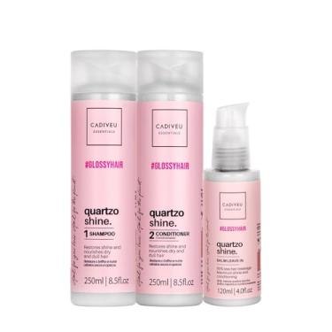 Imagem de Kit Cadiveu Professional Quartzo Shine Shampoo Condicionador e Balm (3 produtos).