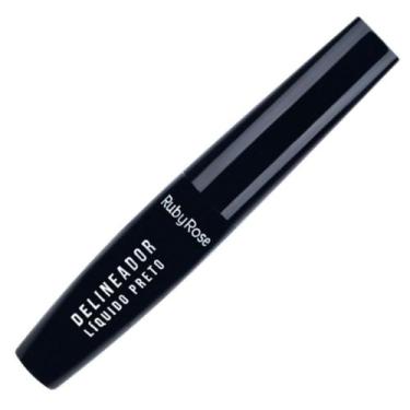 Imagem de Delineador Para Olhos Liquido Preto 5,8ML Ruby Rose Fino, Preto