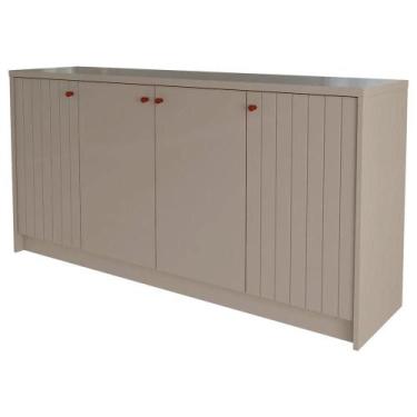 Imagem de Buffet para Sala de Jantar Lia 100% MDF com 4 Portas Cimol Off White 3