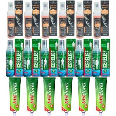 Imagem de Revenda Atacado 6 Spray Massagem Icerelief + 6 Peixe Életrico + 6 Poma