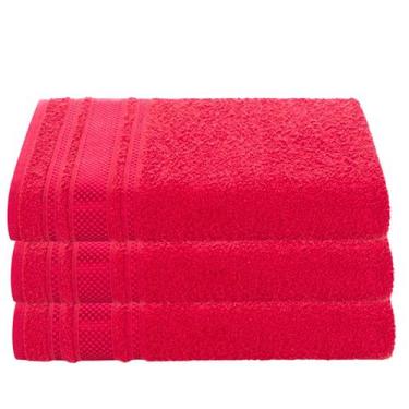 Imagem de Kit 3 Banho Diamante Gigante Macia 500 Gramas - Goiaba - TOALHAS GROH