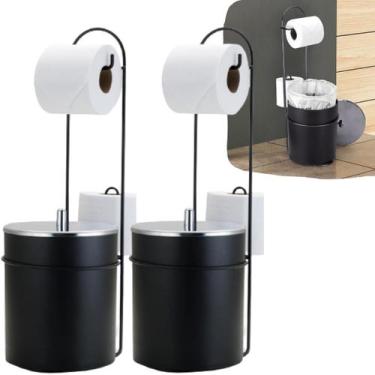 Imagem de 2 Lixeira Para Lavabo de chão Suporte Papel Higiênico Lavabo Luxo - Ar