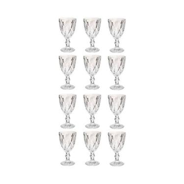 Imagem de Conjunto 12 Taça de vidro Bico de Jaca Diamante Transparente - ECO'S, 