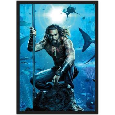 Imagem de Quadro Decorativo Aquaman Cinema Decorações Com Moldura - Vital Quadro