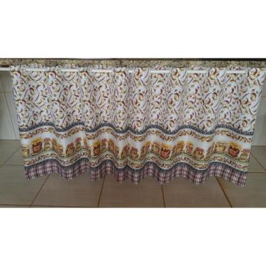 Imagem de Cortina De Pia 2,40 X 0,80 Em Oxford Com Ilhós Para Varão Simples - JU