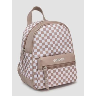 Imagem de Mochila Feminina Pequena Nude Chess - Go Back