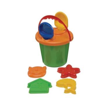 Imagem de Baldinho de Praia Brinquedo Infantil Com 8 Acessórios Clube do Siri Mo