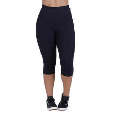 Imagem de Calça Corsário Feminina Bolso Suplex Poliamida Alta Compressão - ORBIS