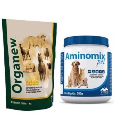 Imagem de Suplemento Organew 1kg + Aminomix Pet 500g Cães E Gatos - Vetnil