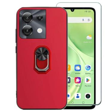 Imagem de Ranyi Capa para celular UMIDIGI G9/G9C/G9A/G9T com protetor de tela, TPU fino e suporte de anel giratório 360 com suporte de borracha de silicone para UMIDIGI G9 5G/G9C/G9A/G9T (2024 6,7 polegadas