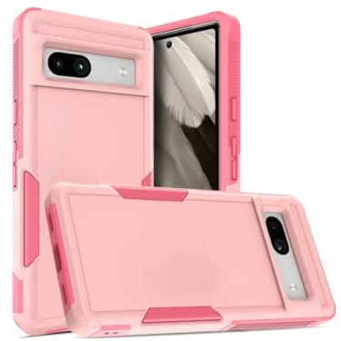 Imagem de RRXSYXL Capa para celular Google Pixel 7A, proteção de grau militar resistente à prova de choque e anti-arranhões para Google 7A (rosa fofo)