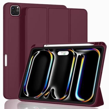 Imagem de ZryXal Nova capa para iPad Pro de 13 polegadas M4 (modelo 2024, 7ª geração) com suporte para lápis, capa inteligente para iPad [suporta Pencil Pro e Pencil (USB-C)], suporta Touch ID e