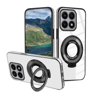 Imagem de Capa Anlalsih compatível com Xiaomi 14T Pro, capas protetoras transparentes à prova de choque com suporte de anel magnético, capa para celular Xiaomi 14T Pro capa de silicone macio TPU (preto)