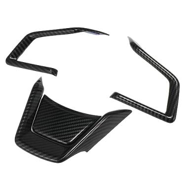 Imagem de X AUTOHAUX Acabamento interno de plástico ABS para Subaru Forester Ascent SUV 2019-2022 para Impreza 2017-2022 para Legacy/Outback para Crosstrek 2018-2022 Fibra de carbono padrão preto