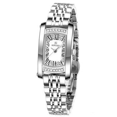 Imagem de Relógio De Pulso Feminino Quartzo Aço Inoxidável Branco